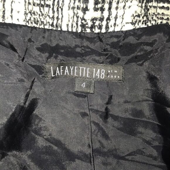 Lafayette 148 Textured Tweed Blazer Snap Front - Picture 4 of 10